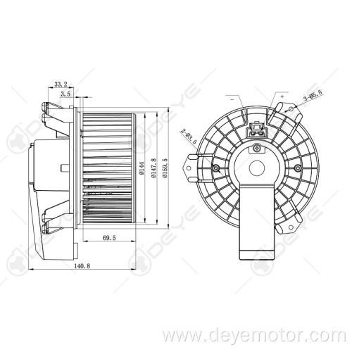 Universal air conditioner blower motor for FORD MUSTANG